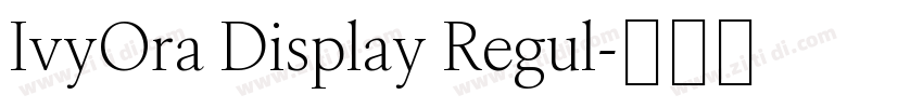 IvyOra Display Regul字体转换